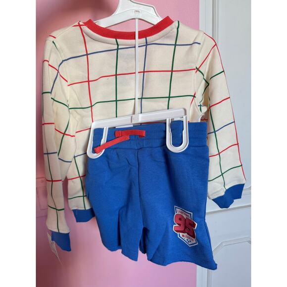 Hot Wheels Boys Toddler 2 piece set Sweatshirt and Shorts size 4T - Picture 3 of 3